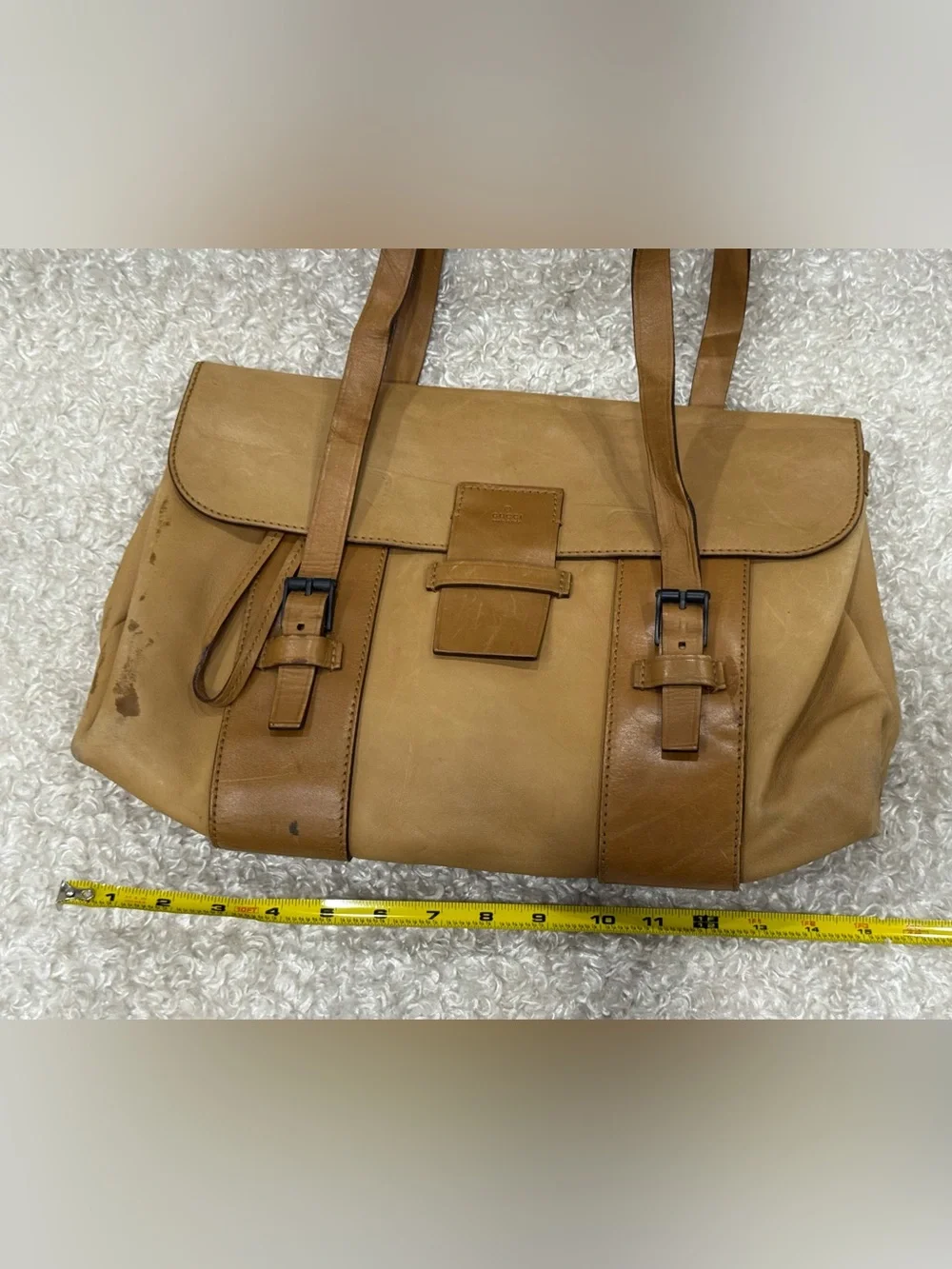 Gucci Leather Messenger double handle Bag
